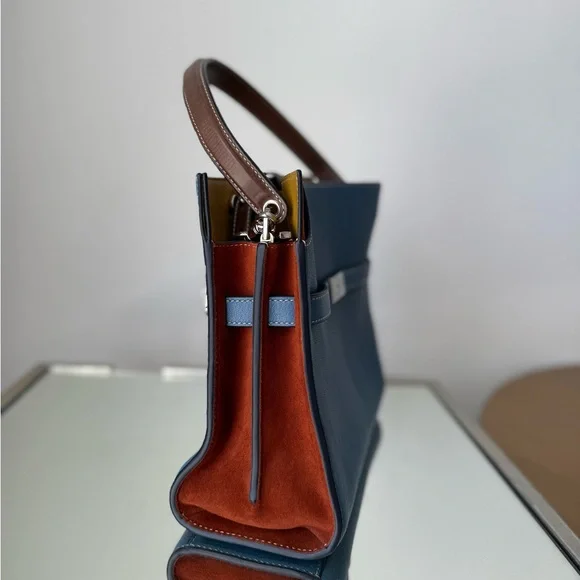 Tory Burch Blue Satchel Bag - Picture 3 of 11